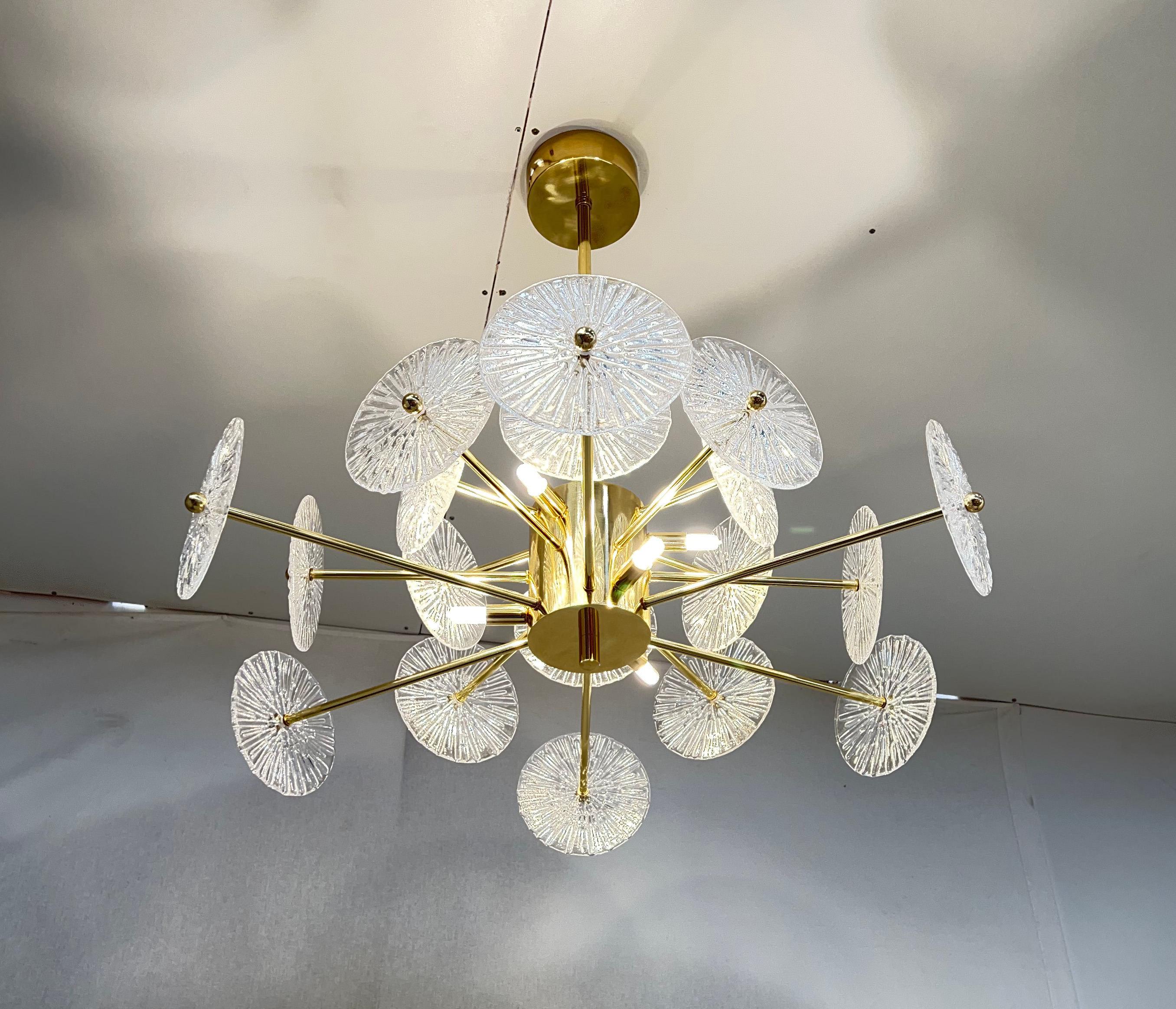 Loto Discs Chandelier by Fabio Ltd For Sale 1