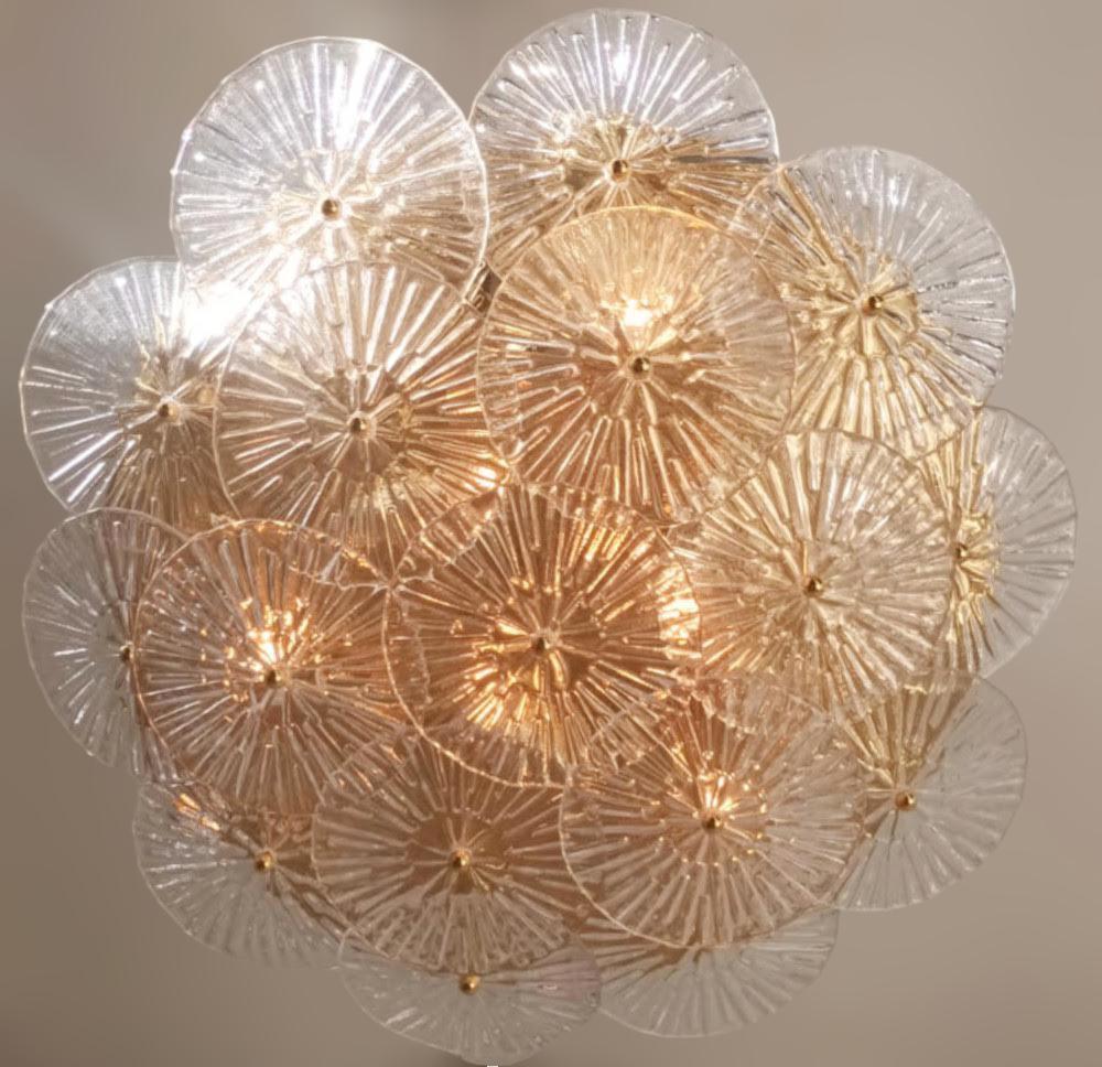 Italian Loto Flush Mount by Fabio Ltd For Sale