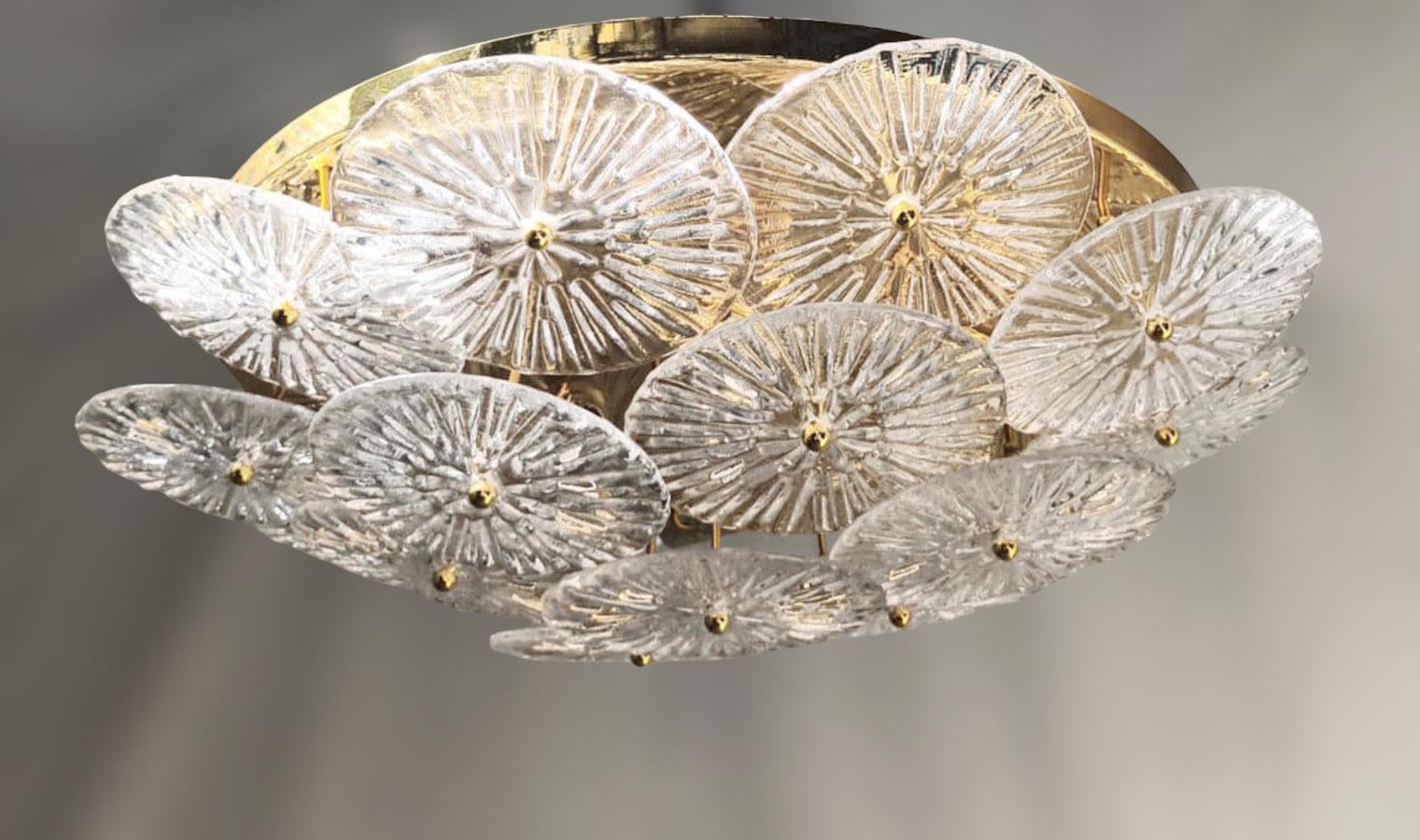 Contemporary Loto Flush Mount by Fabio Ltd For Sale