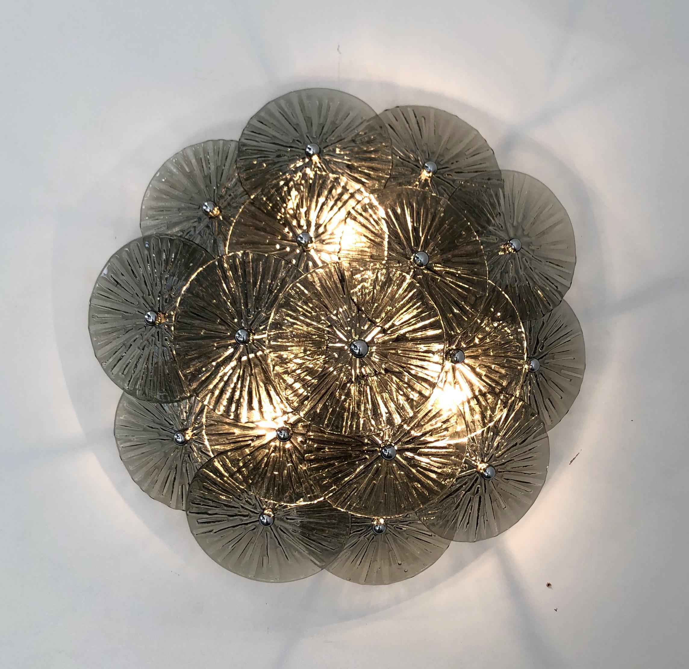 Vetro di Murano Loto Flushmount di Fabio Ltd in vendita