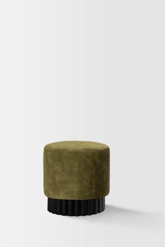 LOTO Pouf in Green Velvet by Peca