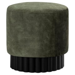 LOTO Pouf in Olive Velvet by Peca