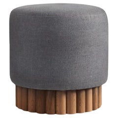  Loto Pouf, Outdoors in Sunbrella Granite 