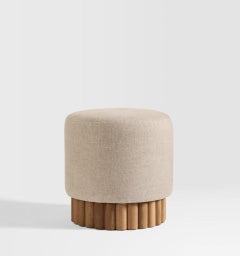 Loto Pouf, Outdoors in Sunbrella Papyrus