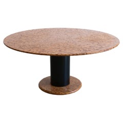 Loto Rosso Dining Table by Ettore Sottsass for Poltronova in Marble and Black Me
