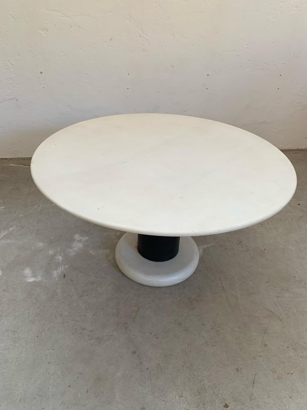 Italian Loto Rosso marble table by Ettore Sottsass, Poltronova, Italy, 1965