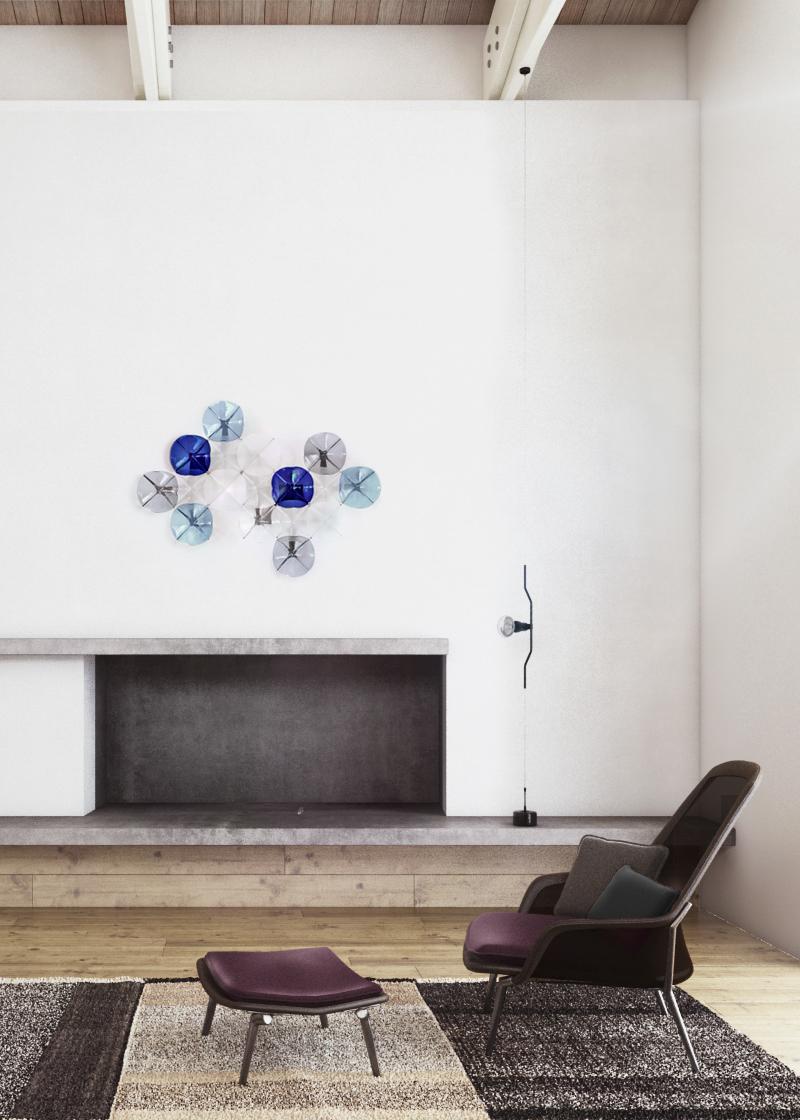 LOTO wall art piece. Artisan glass 3D mosaic. Handmade in Barcelona, Spain. In New Condition For Sale In BARCELONA, ES