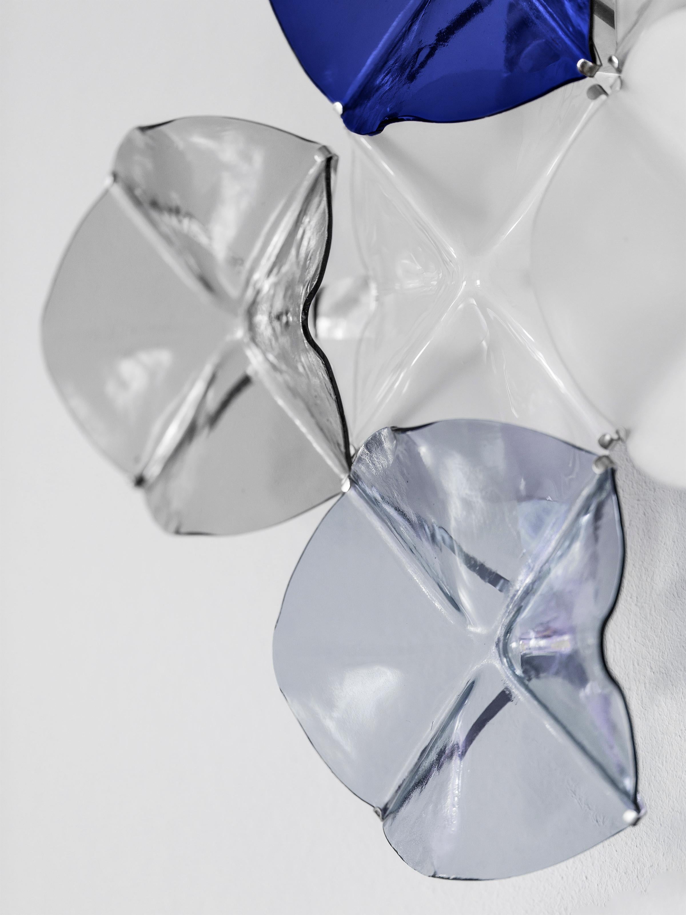 LOTO wall light. Illuminated artisan glass mosaic handmade in Barcelona, Spain. For Sale 8