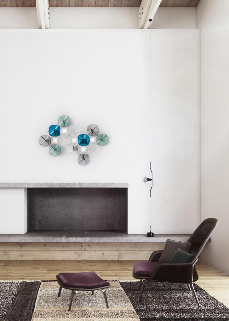 LOTO wall light. Illuminated artisan glass mosaic handmade in Barcelona, Spain. In New Condition For Sale In BARCELONA, ES