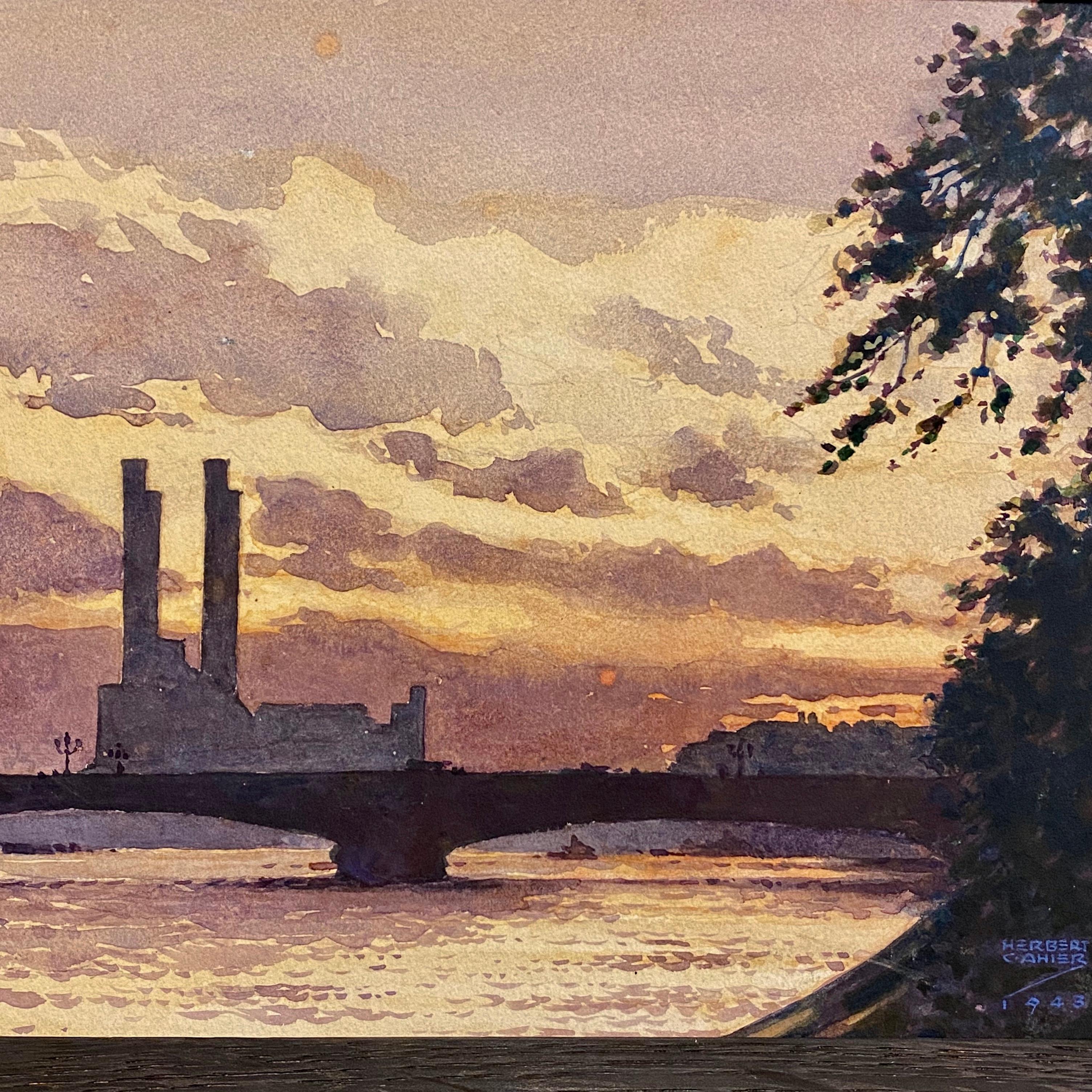 Mid-20th Century Lots Road Power Station by Herbert Ahier, 1943