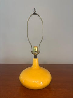 Lotte and Gunnar Bostlund Ceramic Lamp with Original Fiberglass Shade, 1963