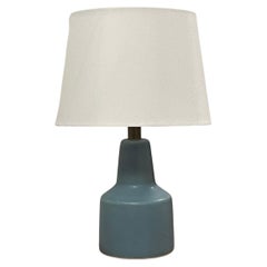 Vintage Lotte and Gunnar Bostlund Table Lamp in Robin’s Egg Blue Ceramic