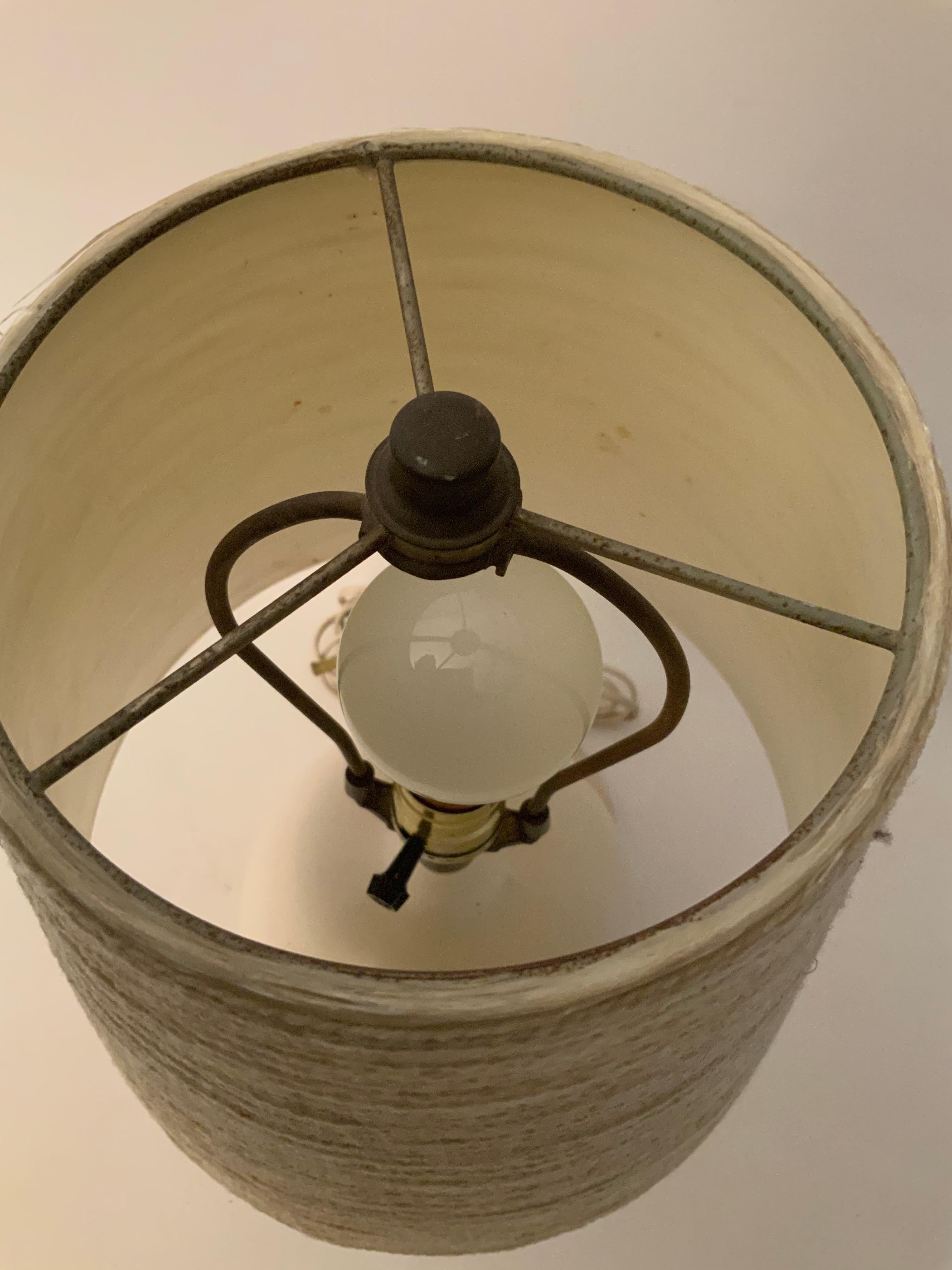 Mid-20th Century Lotte and Gunnar Bostlund White Ceramic Table Lamp
