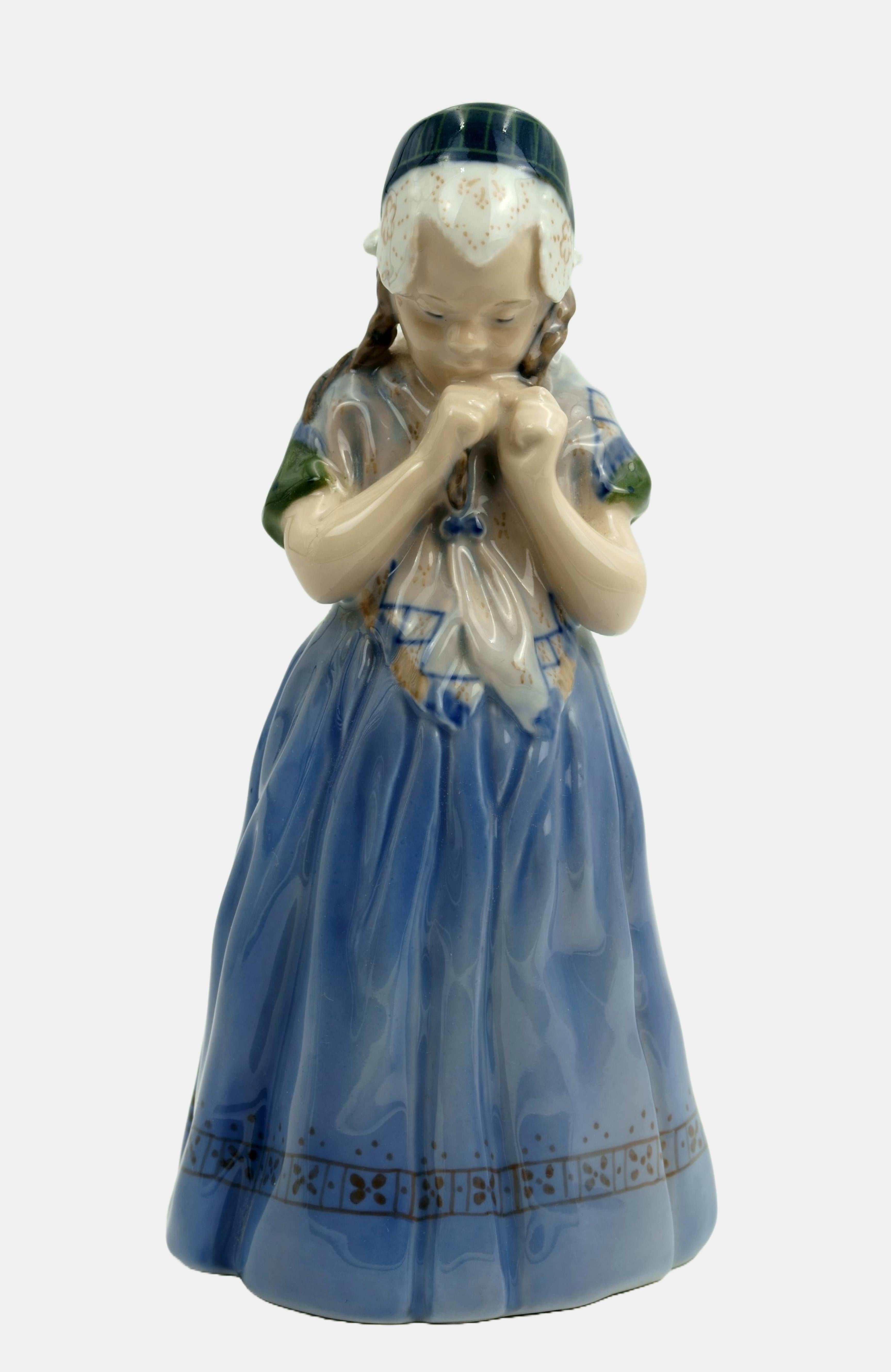 Royal Copenhagen Figure Girl in Bornholm costume / - Only the braid -