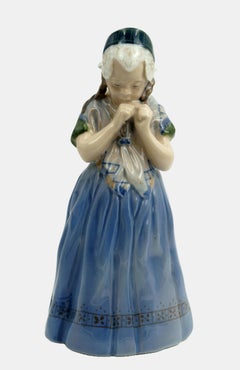 Antique Royal Copenhagen Figure Girl in Bornholm costume / - Only the braid -