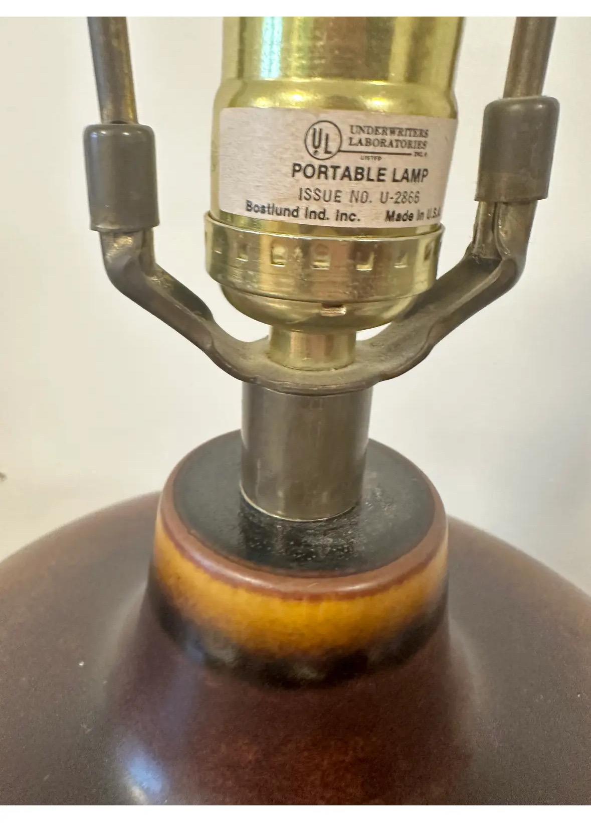 Lámpara de cerámica Lotte and Gunnar Bostlund Estadounidense en venta