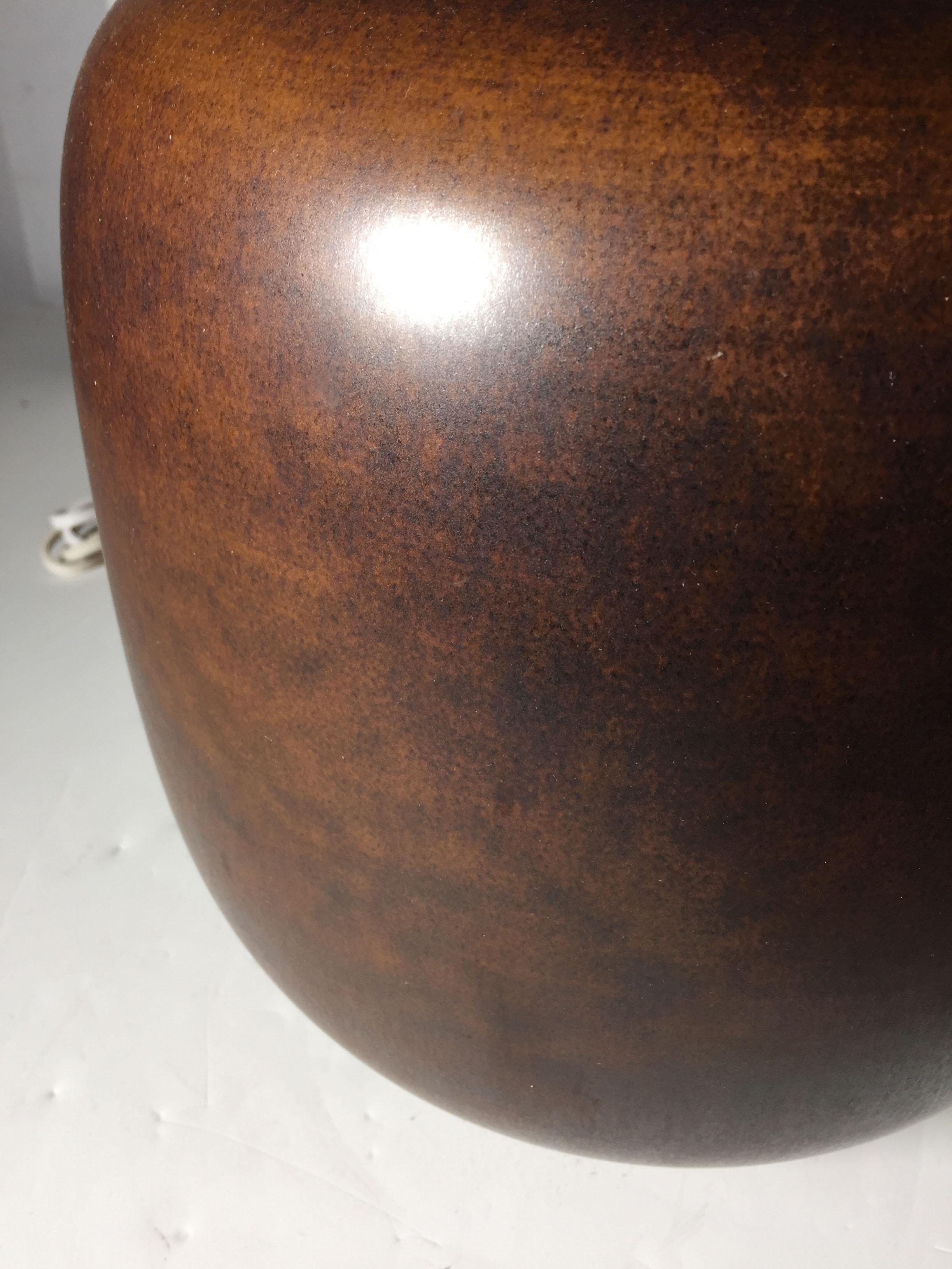 Mid-Century Modern Lotte & Gunnar Bostlund Ceramic Lamp with Original Shade