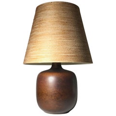 Lotte & Gunnar Bostlund Ceramic Lamp with Original Shade