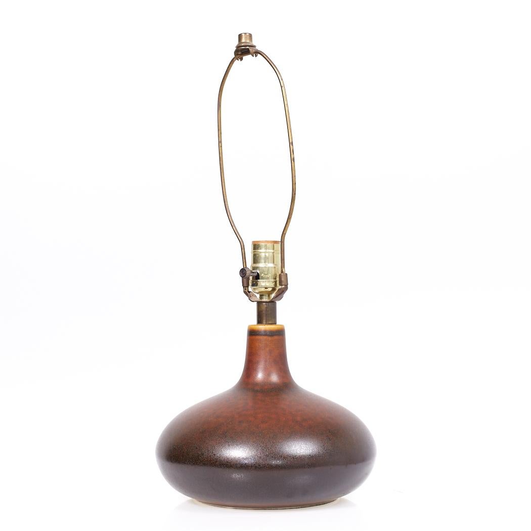 Fin du 20e siècle Lotte and Gunnar Bostlund Lampes en céramique du milieu du siècle - Paire en vente