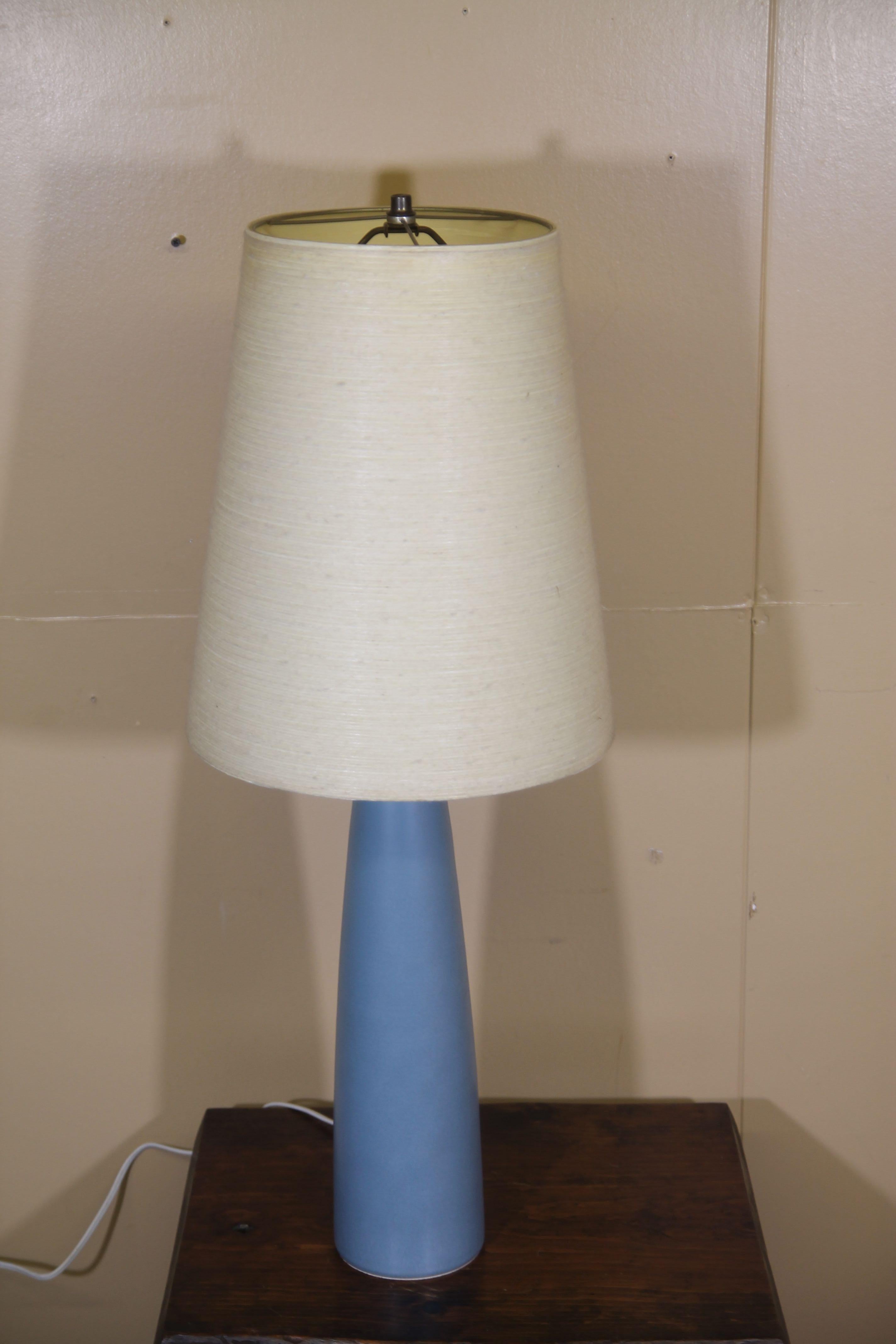 Lotte & Gunnard Bostlund Table Lamp with Orginal Shade In Good Condition In Asbury Park, NJ