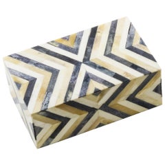 Lottie Box in Ivory and Brown Bone by Curatedkravet