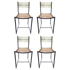 Vintage lot of four spaghetti chairs design giandomenico belotti for alias 1979 moma