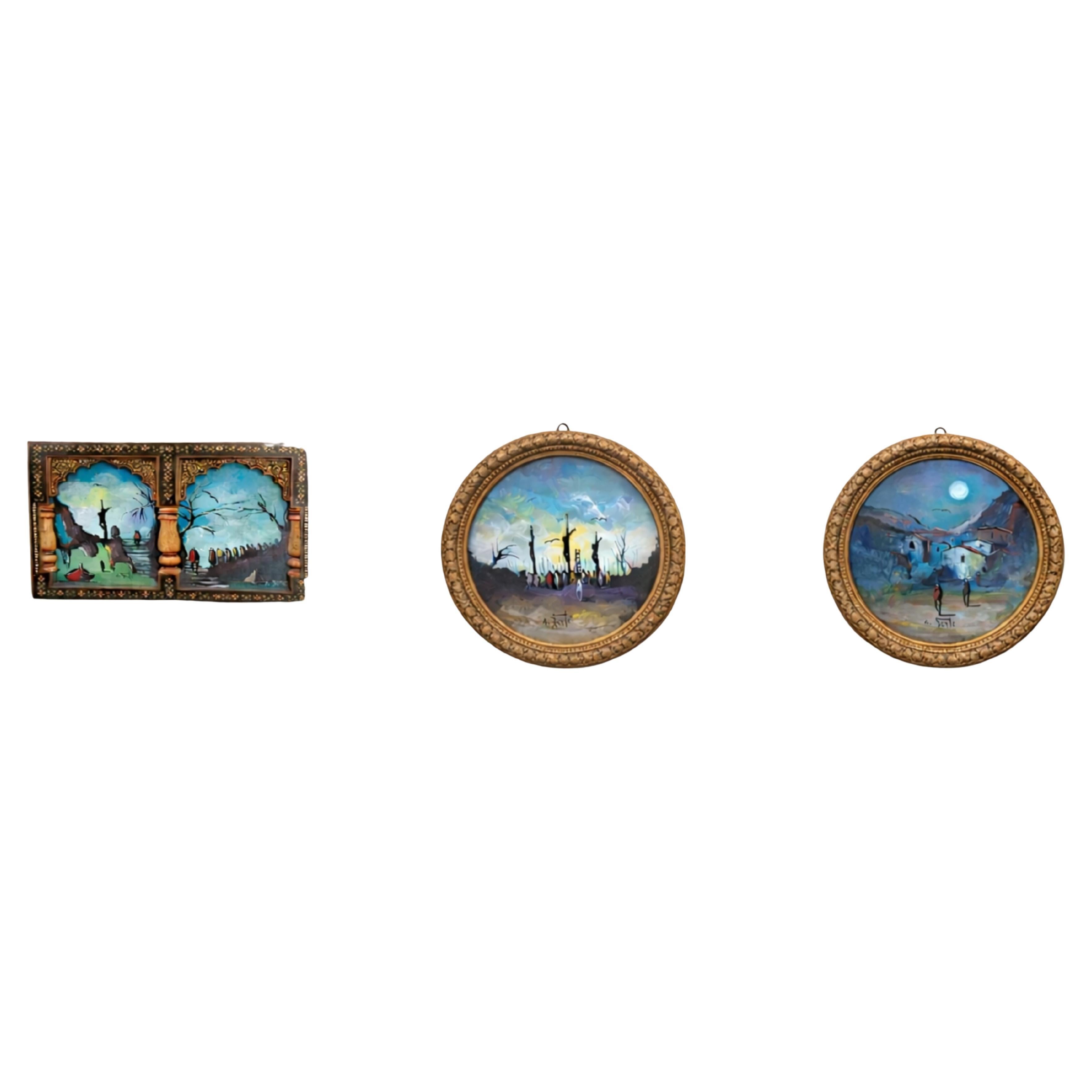 Exclusive Lot: 3 Authentic Works by Antonio Berté (1932-2009)