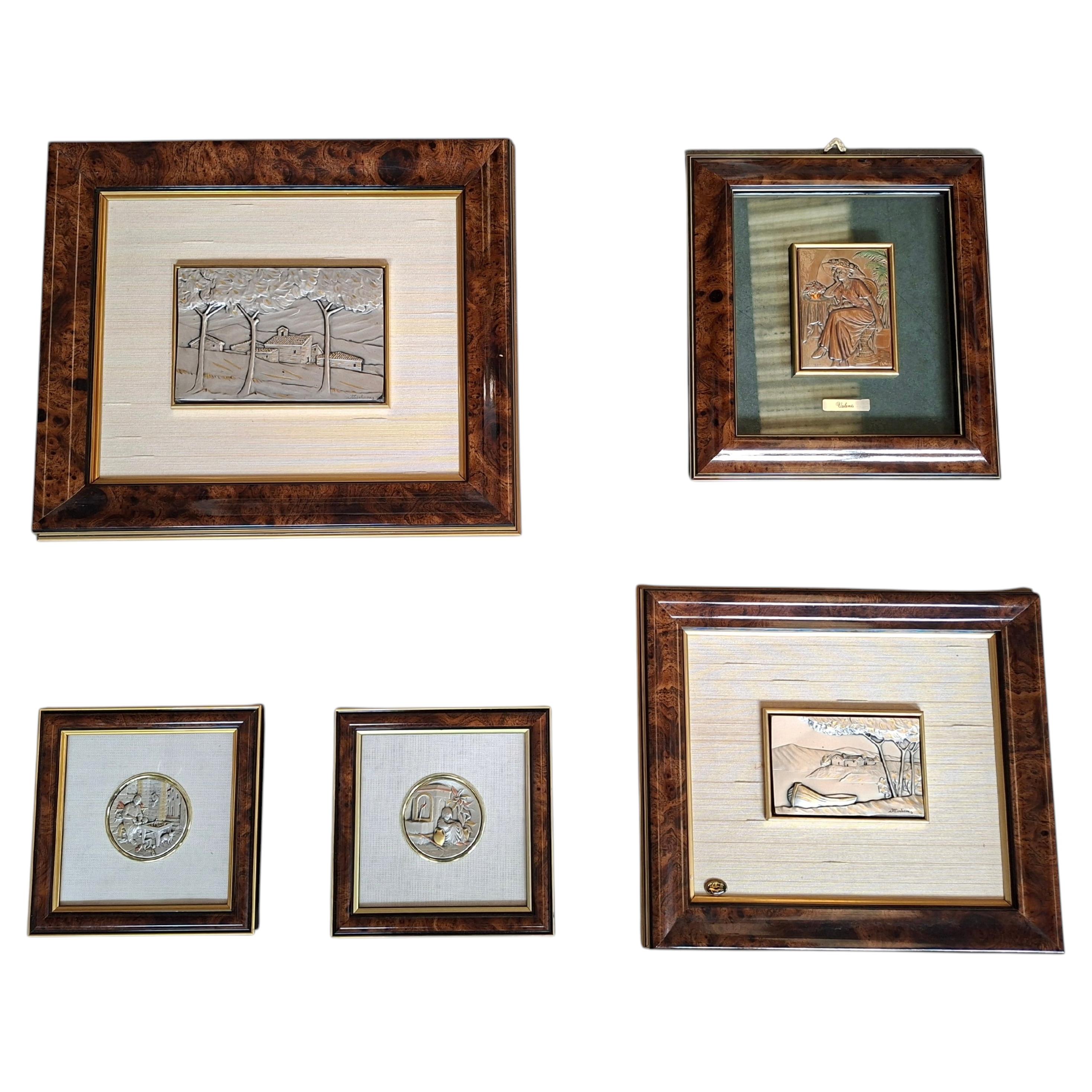 Lot de peintures en argent 925 - Ottaviani / Valenti / Mida en vente