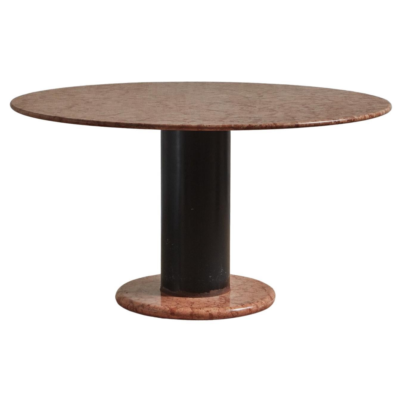 Lotto Rosso Marble Dining Table Attributed to Ettore Sottsass for Poltronova For Sale