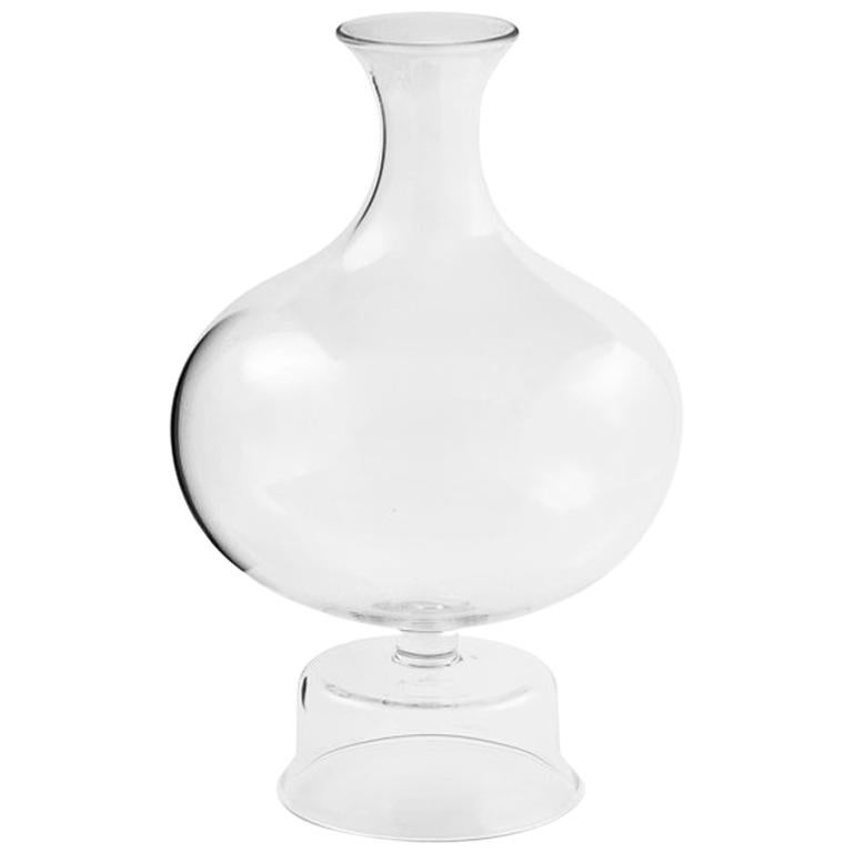 Carafe/vase en verre soufflé à la bouche Lotty, conçue par Aldo Cibic