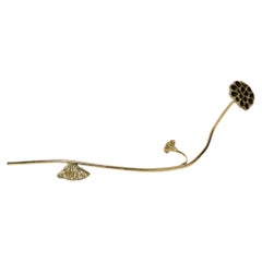 Lotus Brass Statement Sculpture with Nature-Inspired Design