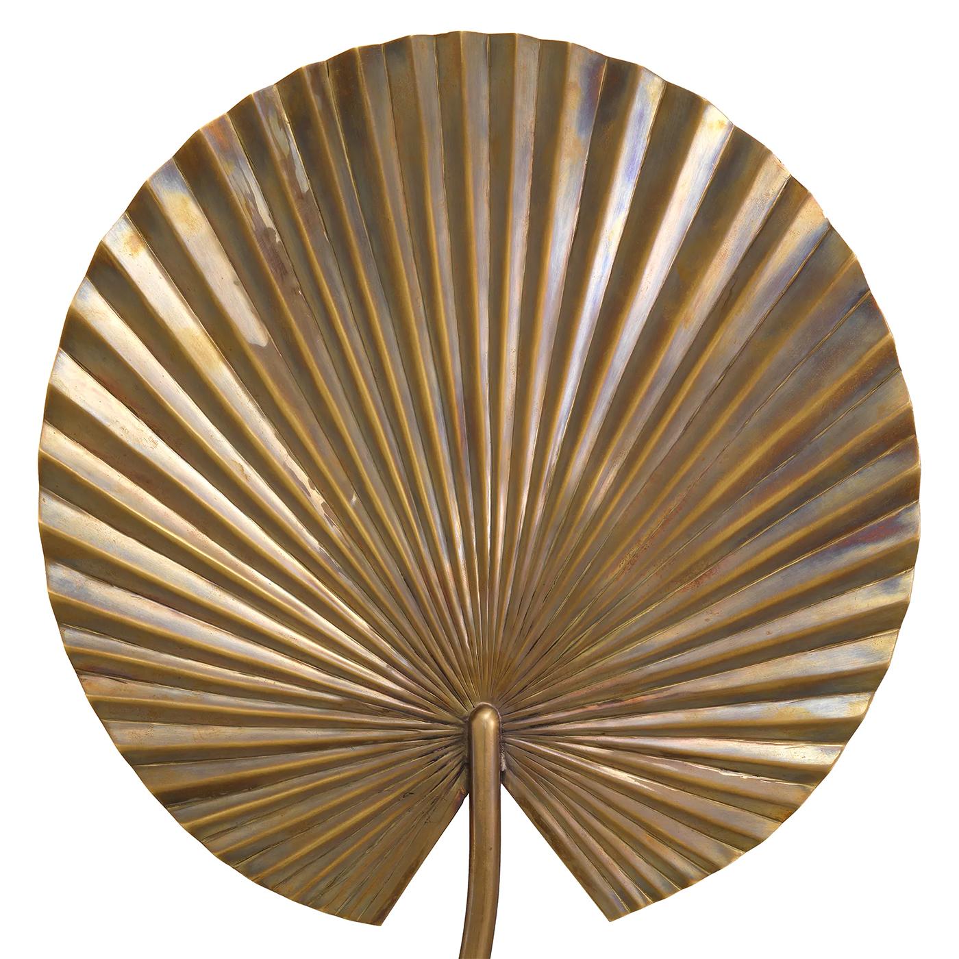 Hand-Crafted Lotus Brass Wall Lamp For Sale
