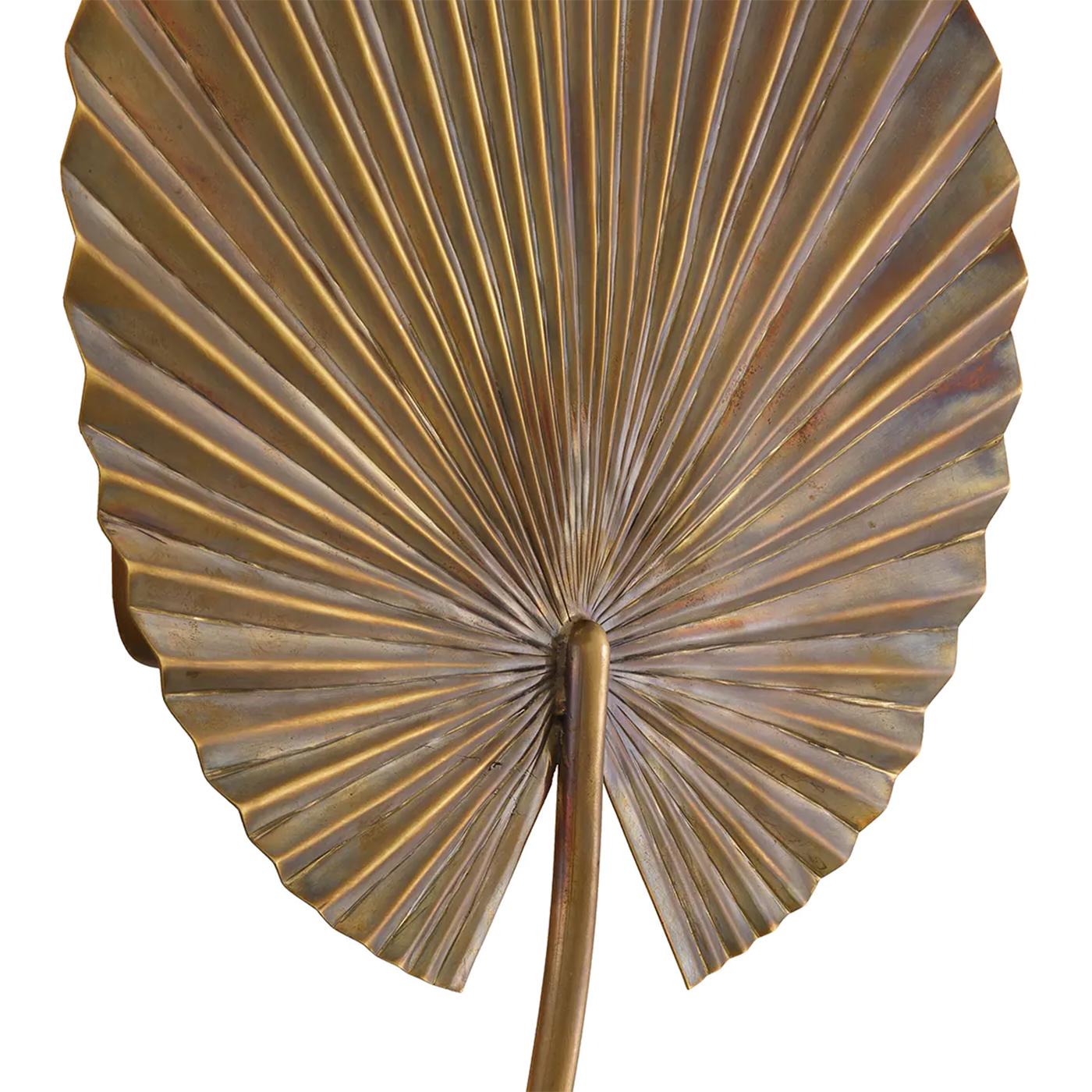 Contemporary Lotus Brass Wall Lamp For Sale