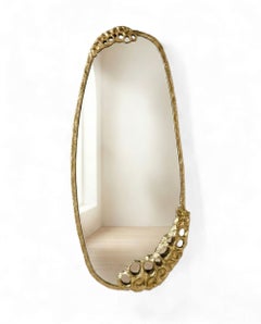 Lotus Brass Wall Mirror by MAEVE