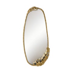 Lotus Brass Wall Mirror by MAEVE