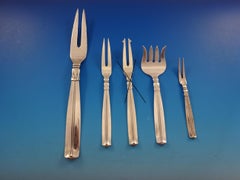 Lot spécial de couverts danois Lotus par Sorensen en argent sterling