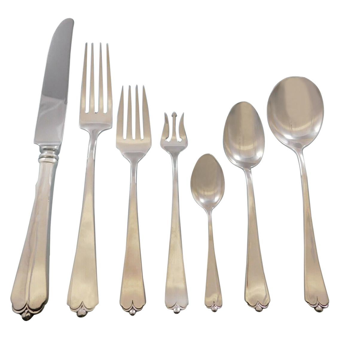 Lotus von Watson-Wallace, Besteckset aus Sterlingsilber, 88 Teile, Abendessen