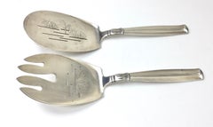 Lotus by W&S Soerensen Denmark Sterling Silver Fish Serving Set 2-Piece