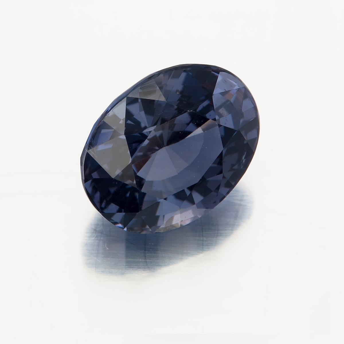 Lotus certified 3.60 carat Violet Spinel
weight: 3.60 carat 
Dimension: 10.24 x 8.10 x 5.88 mm
Color: Violet
Cut: Oval
No Heat
