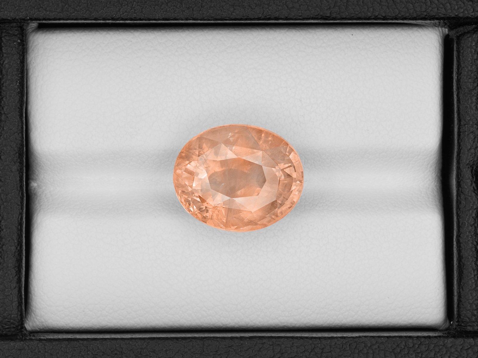 Oval Cut Lotus Certified 10 Carat Natural Padparadscha No Heat Oval Sapphire For Sale