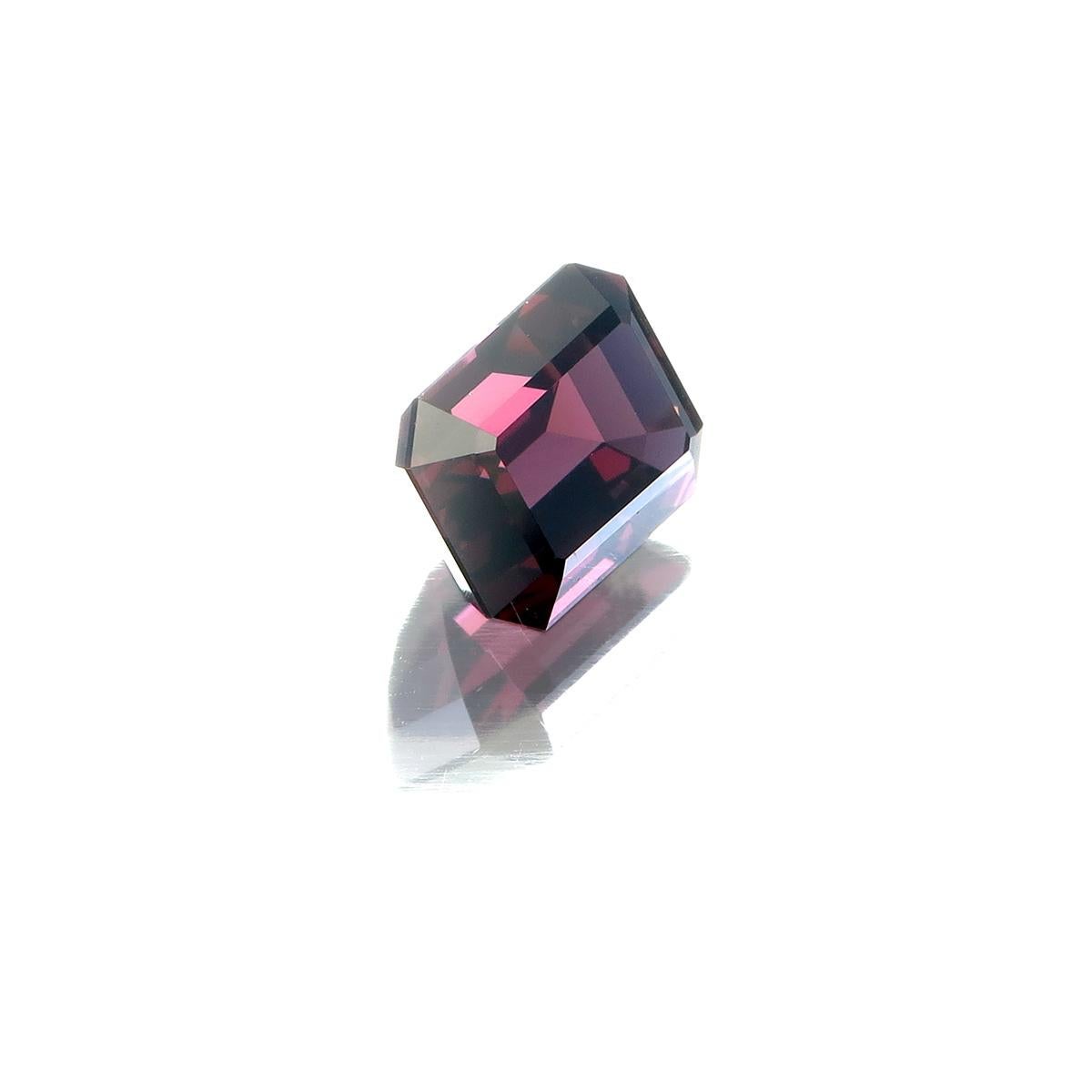 Lotus certified 2.31 carat Reddish Purple Spinel from Ceylon 
with a rich Reddish Purple saturation and a medium-Deep tone.
Cut: Octagonal
Dimension: 7.84 x 6.34 x 4.94 mm
No treatment  
Origin: Sri Lanka  ( Ceylon ) Know in the past variously as