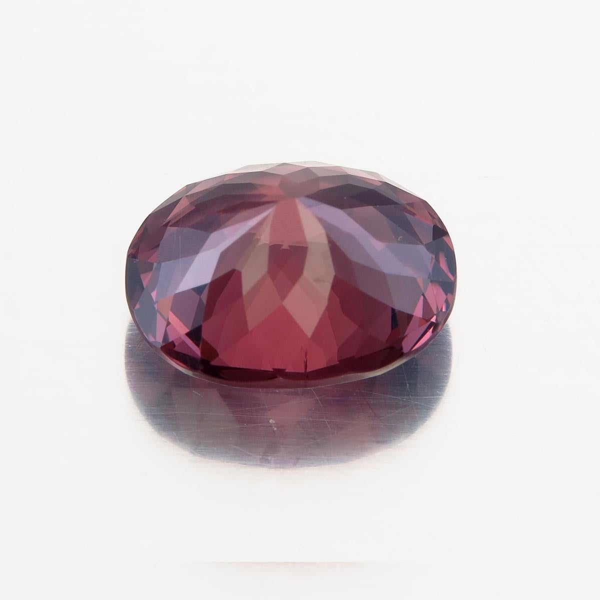 Oval Cut Lotus Certified 3.41 Carat Red Spinel from Sri Lanka No Heat For Sale
