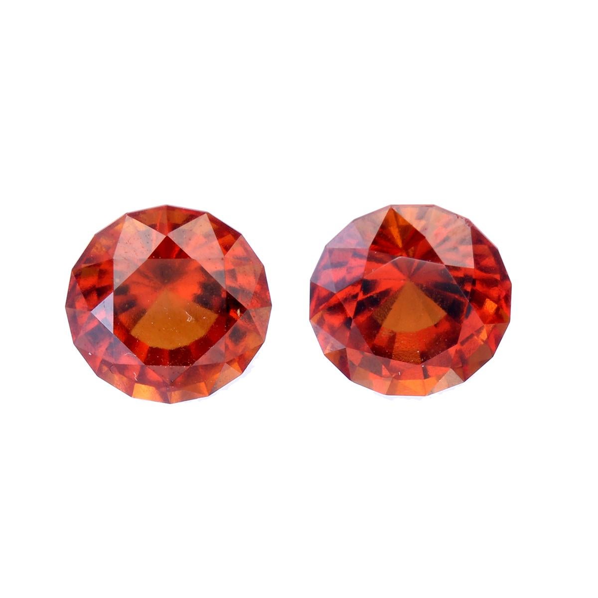 7.65 carat Hessonite Garnet Pair