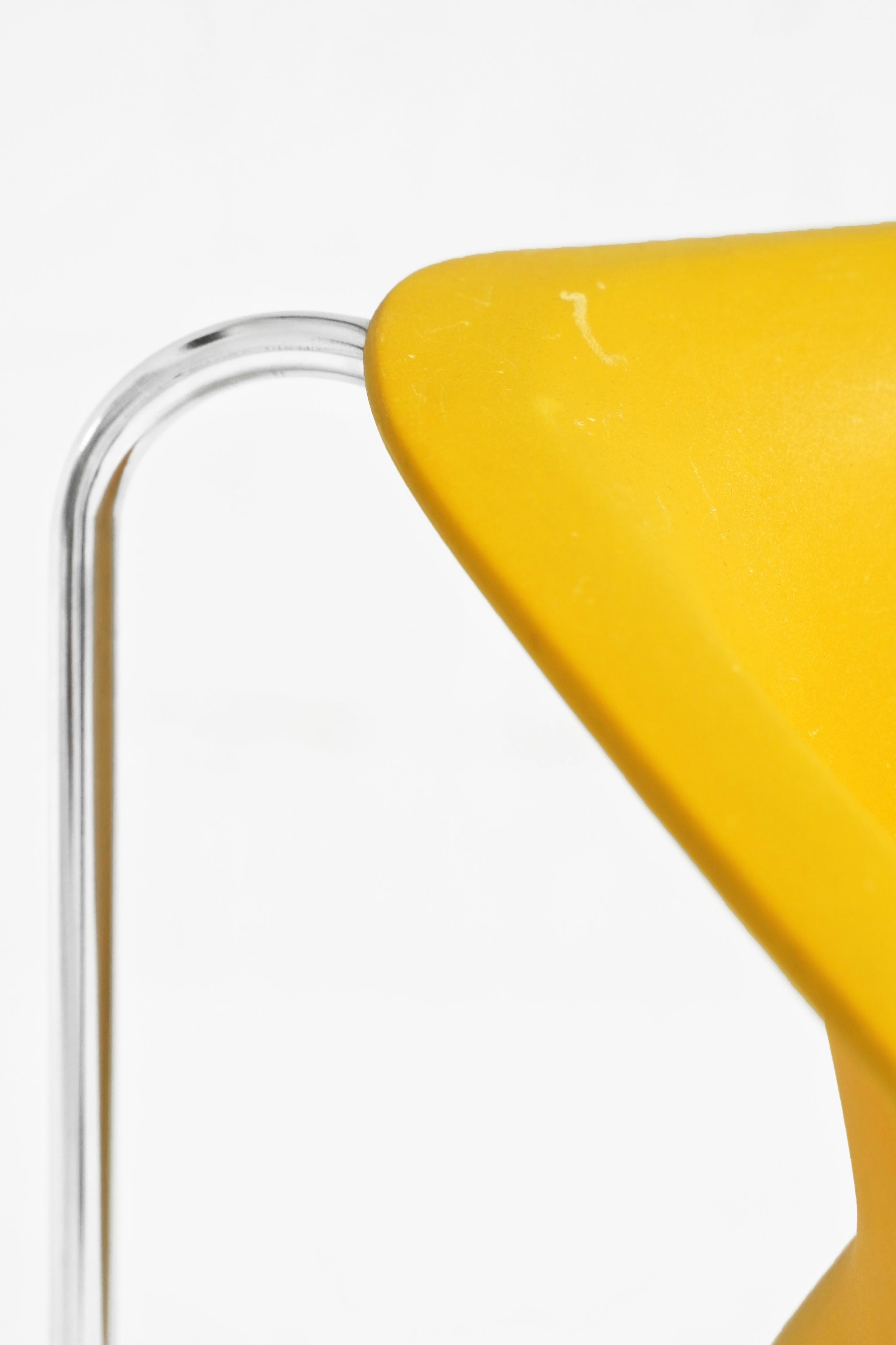 Chrome Chaise Lotus en jaune par Paul Boulva pour Artopex