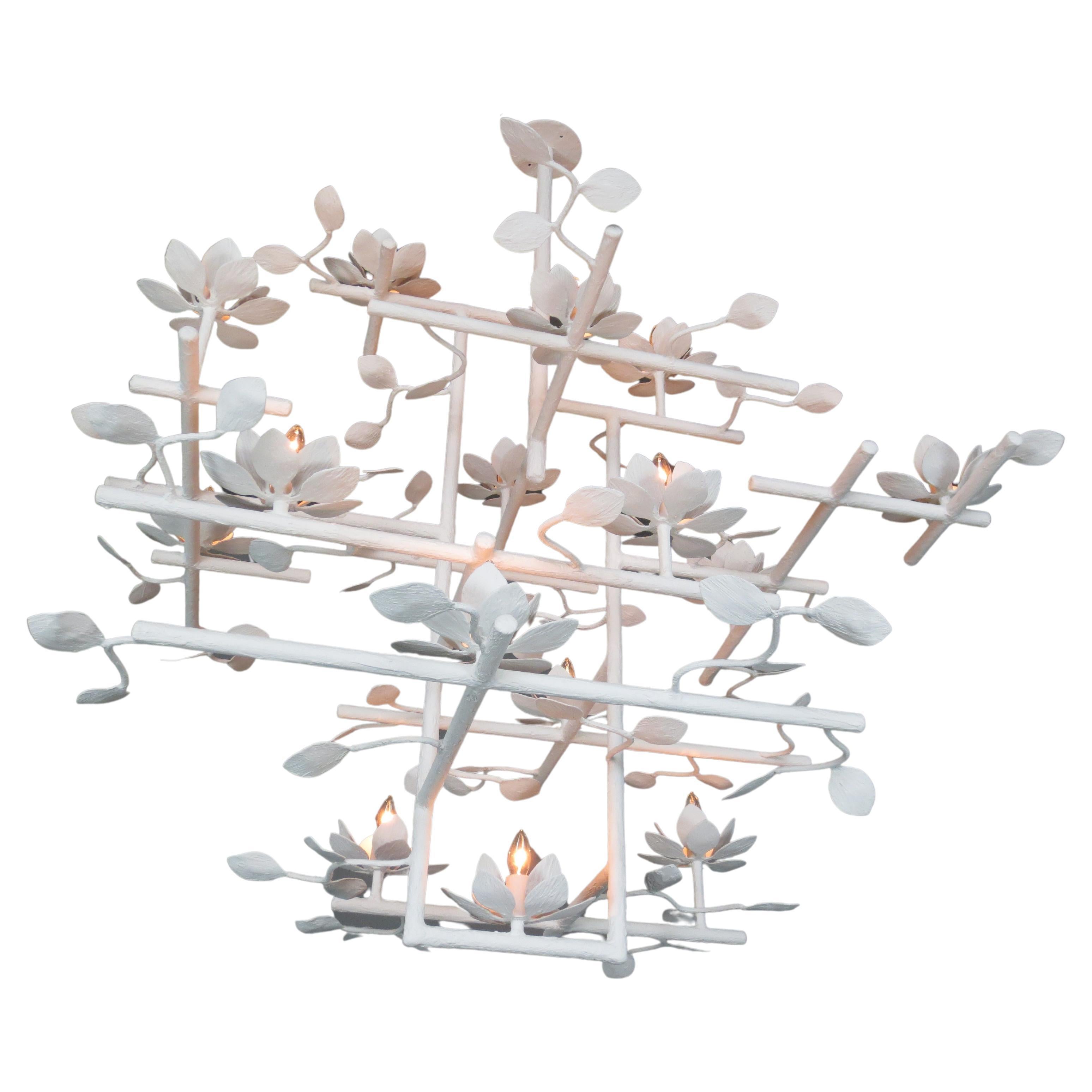 Lustre lotus blanc