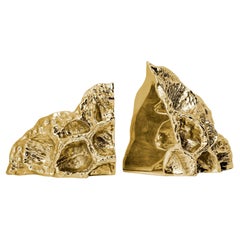 Lotus - Soporte para libros decorativo de latón dorado para escritorio o expositor