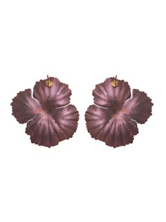 Pendientes Loto en Titanio Oro 18kt y Diamantes