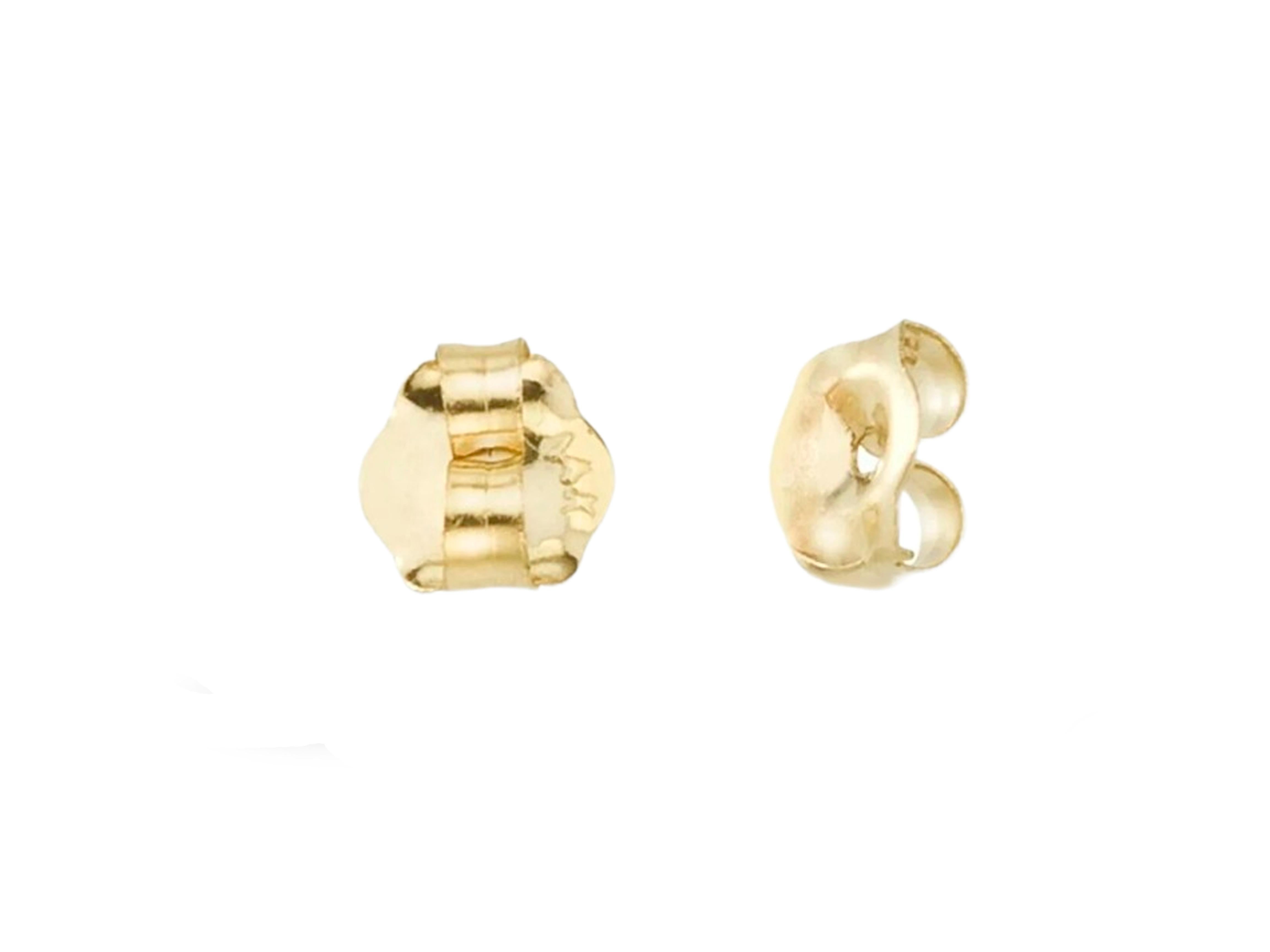 Cabochon Lotus Earrings Studs with Rubies in 14k Gold. Ruby Gold Earrings For Sale