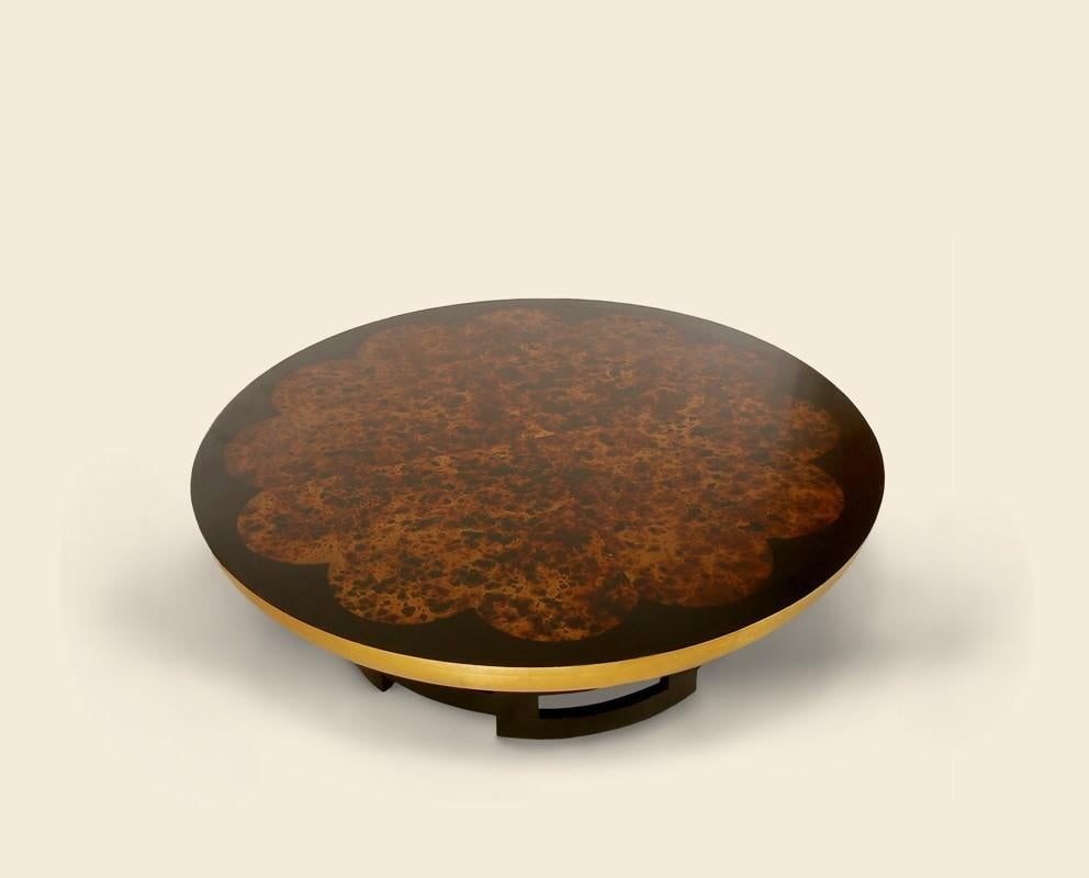 Mid-Century Modern Table basse Lotus Faux Tortoisehell de Muller & Barringer pour Kittinger en vente