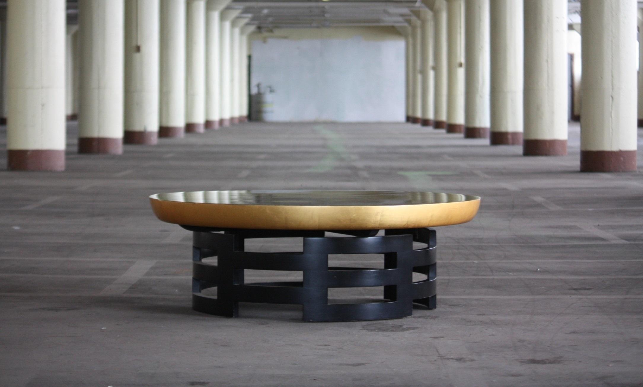 Table basse Lotus Faux Tortoisehell de Muller & Barringer pour Kittinger en vente 2